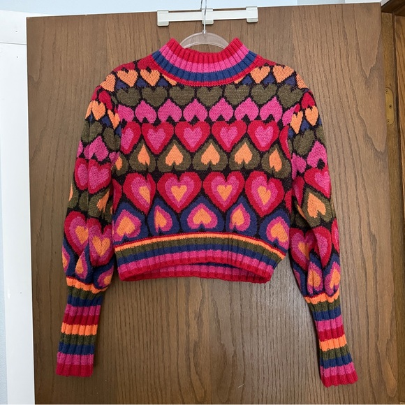 FARM Rio Full of Hearts Jacquard Sweater - Picture 3 of 10
